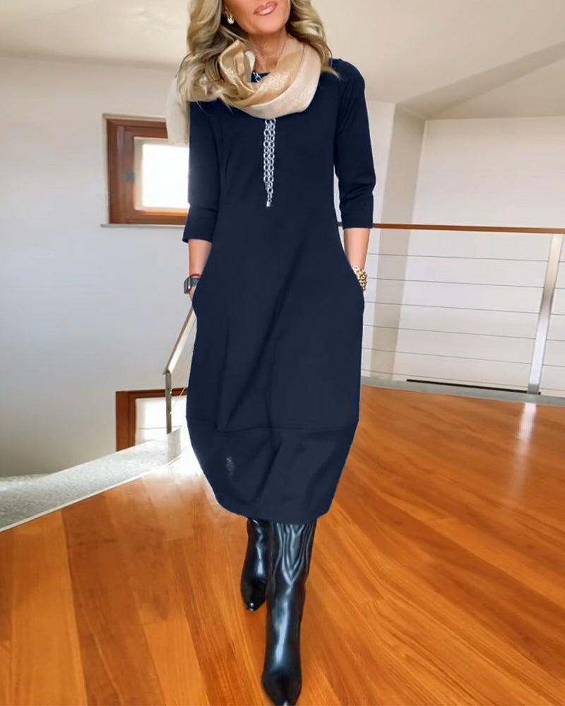 Lottie - Elegant Midi Dress
