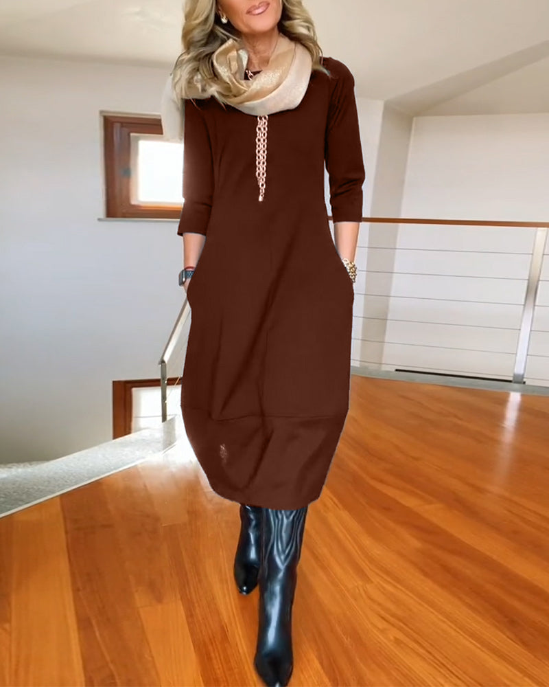 Lottie - Elegant Midi Dress