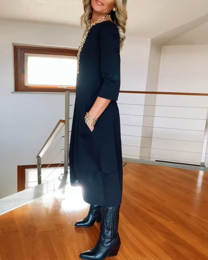 Lottie - Elegant Midi Dress