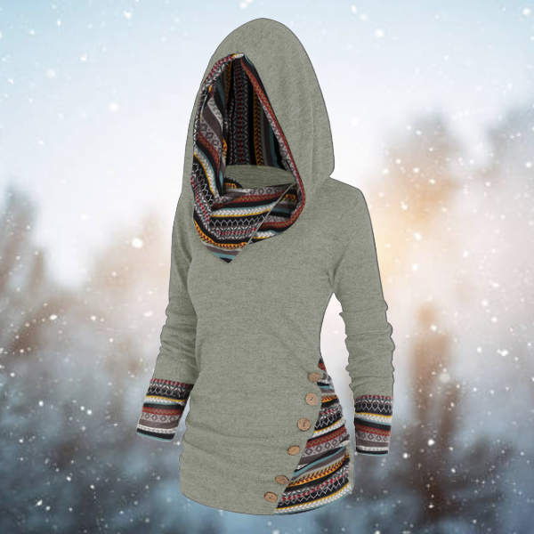 Regina - Hooded Long-Sleeve Top