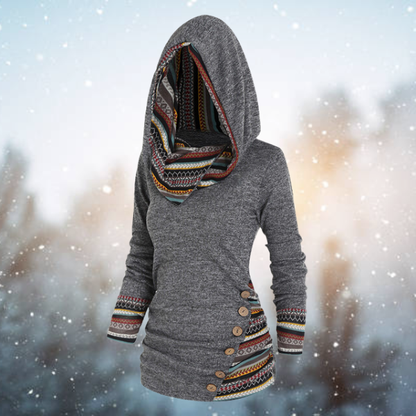 Regina - Hooded Long-Sleeve Top