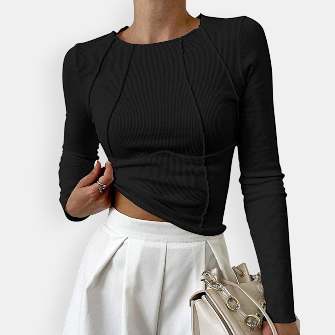 Andi - Ribbed Long-Sleeve Top