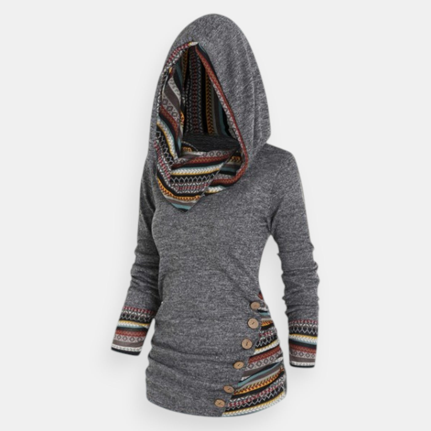 Regina - Hooded Long-Sleeve Top